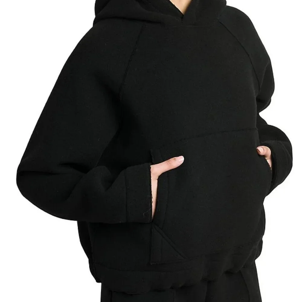 NWT$1290 ARMARIUM MABEL BOXY WOOL HOODIE Oversized Sweatshirt Sz 38 S-M (4-6) - Picture 2 of 16